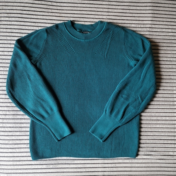 Banana Republic Women Teal Ribbed Long Sleeve Sweater Size XS - Picture 1 of 3